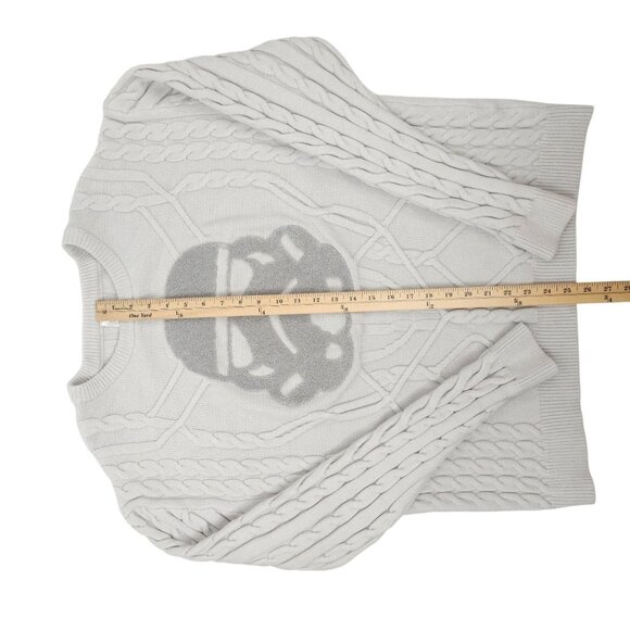 Disney Star Wars Stormtrooper Cable Knit Sweater Adult XL Long Sleeve Gray - Picture 7 of 16